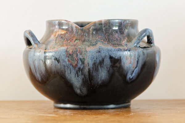 Vase en grés de Puisaye, signé Alfred Lebret