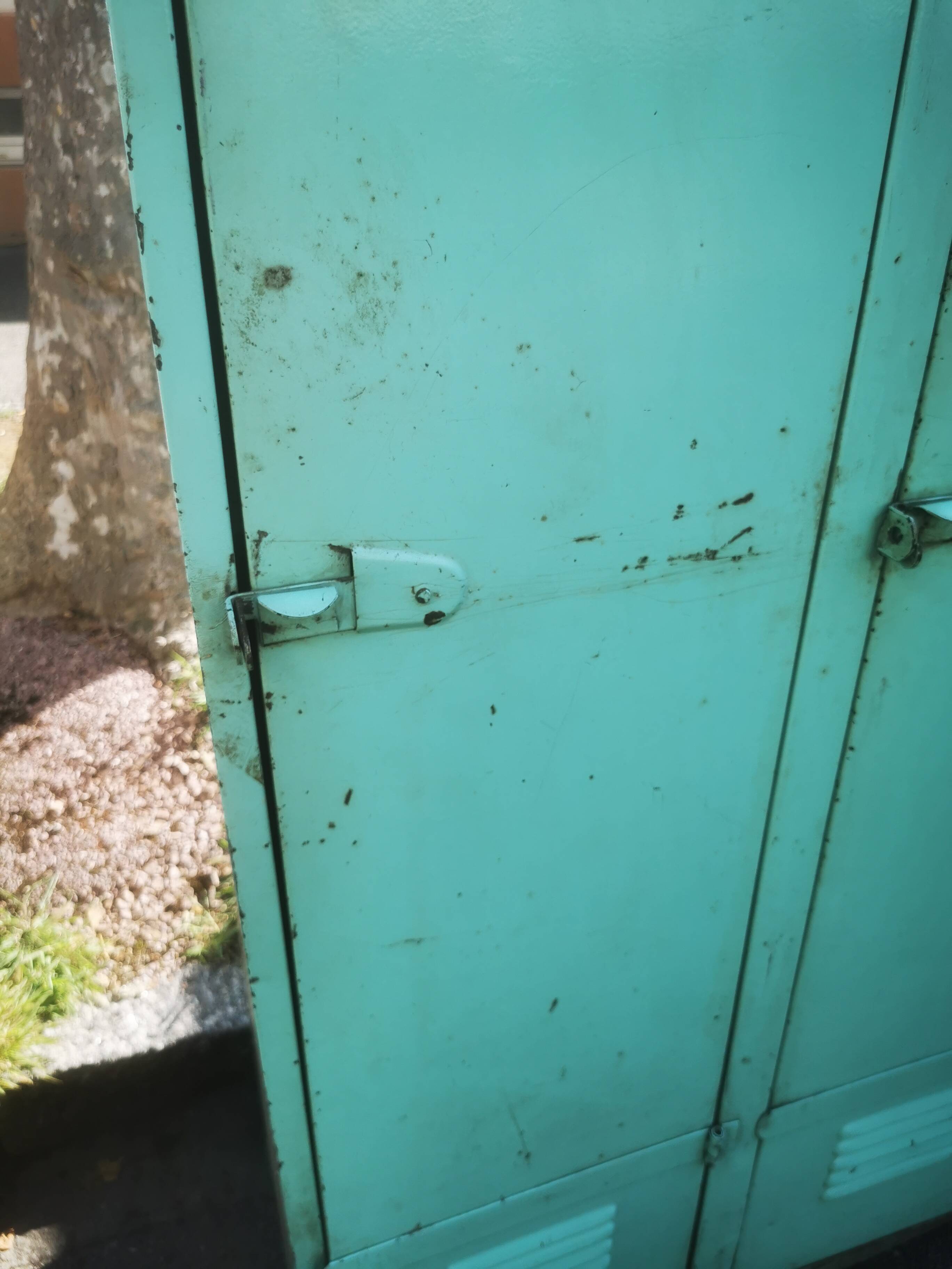 Vintage metal locker cabinet