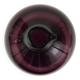 Glass vase signed Purple Timo Sarpaneva Pullo Bird Bottle, Iittala, Finland.