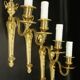 Set of 4 Louis XVI style 1-light wall lights from the 19th century - gilded bronze