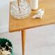 Antique coffee table with compass legs