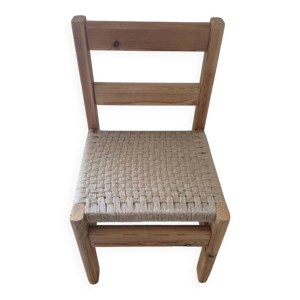 chaise enfant bois et
