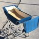 Vintage Landau Aubert duck blue velvet - 70s