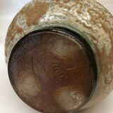 Belgian flamed salt-glazed stoneware pitcher by Pitot