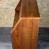 60s 70s teak secretary chest of drawers Danish Modern by Dyrlund Denmark