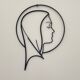 Vintage modernist wall decoration image of Saint.