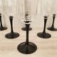 6 Octime octagonal black-footed wine glasses