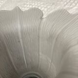 Vintage frosted glass tulip vase