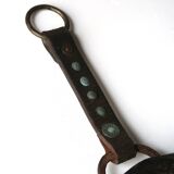 Round wrought iron metal mirror, 1950s