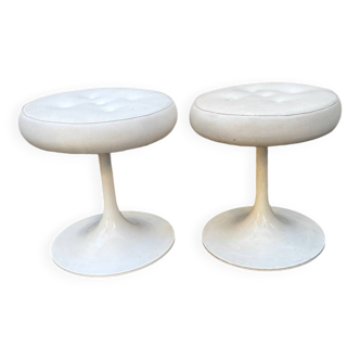 Pair of tulip foot stools from the 70s