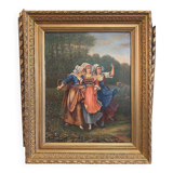 Oil on canvas 19th century signed J. Germoh (1890)