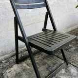 Chaise pliante bois noire
