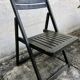 Black wooden folding chair