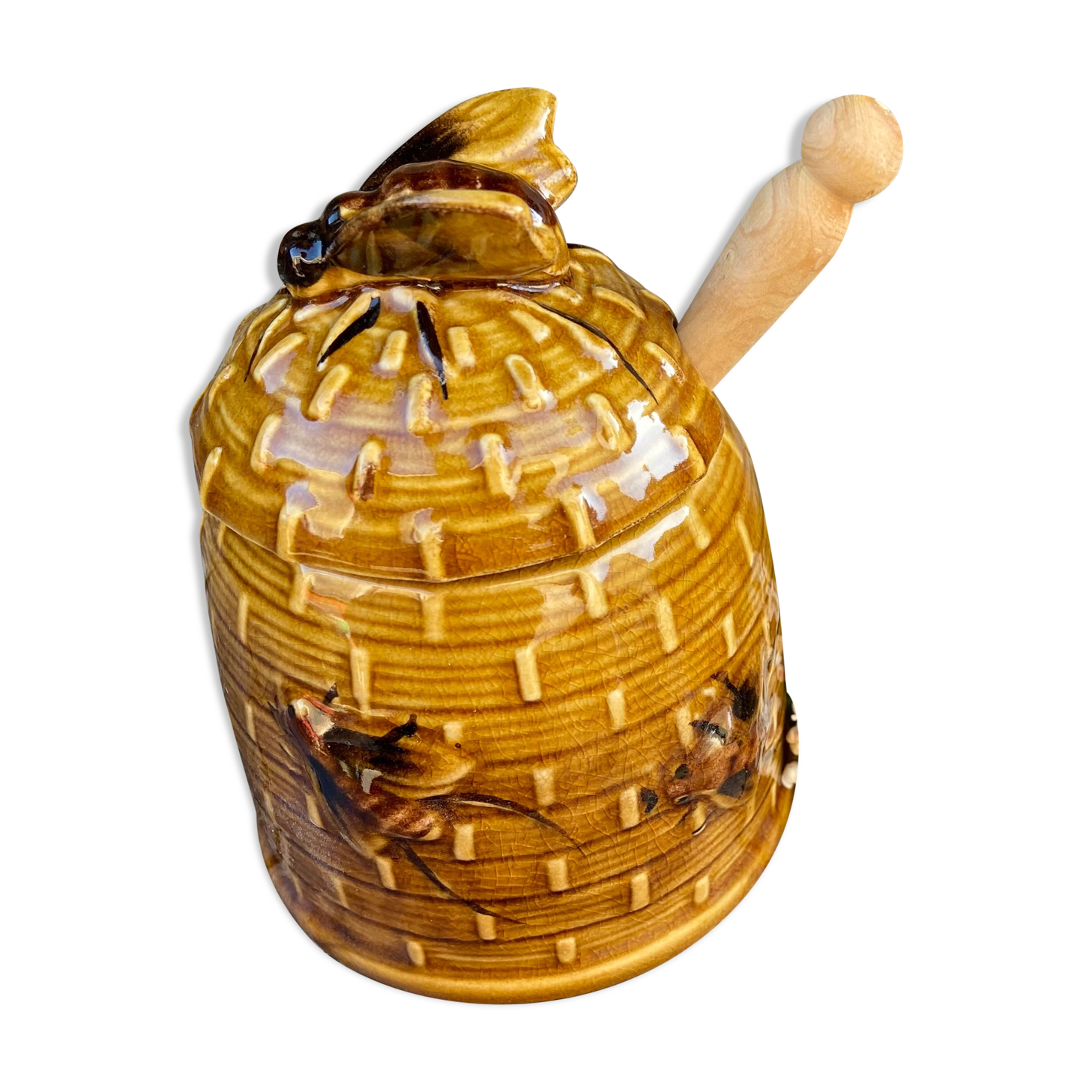 Hive in faience -honey pot-years 60