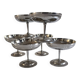 Set de 6 coupes a glace en métal chromé