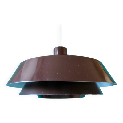 Suspension laqué brun, modèle taklampa par ''e.s.horn'', danemark 1970