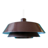 Suspension laqué brun, modèle taklampa par "e.s.horn", danemark 1970