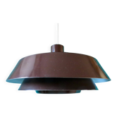 Suspension laqué brun, modèle taklampa par "e.s.horn", danemark 1970