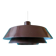 Brown lacquered pendant light, taklampa model by "e.s.horn", Denmark 1970
