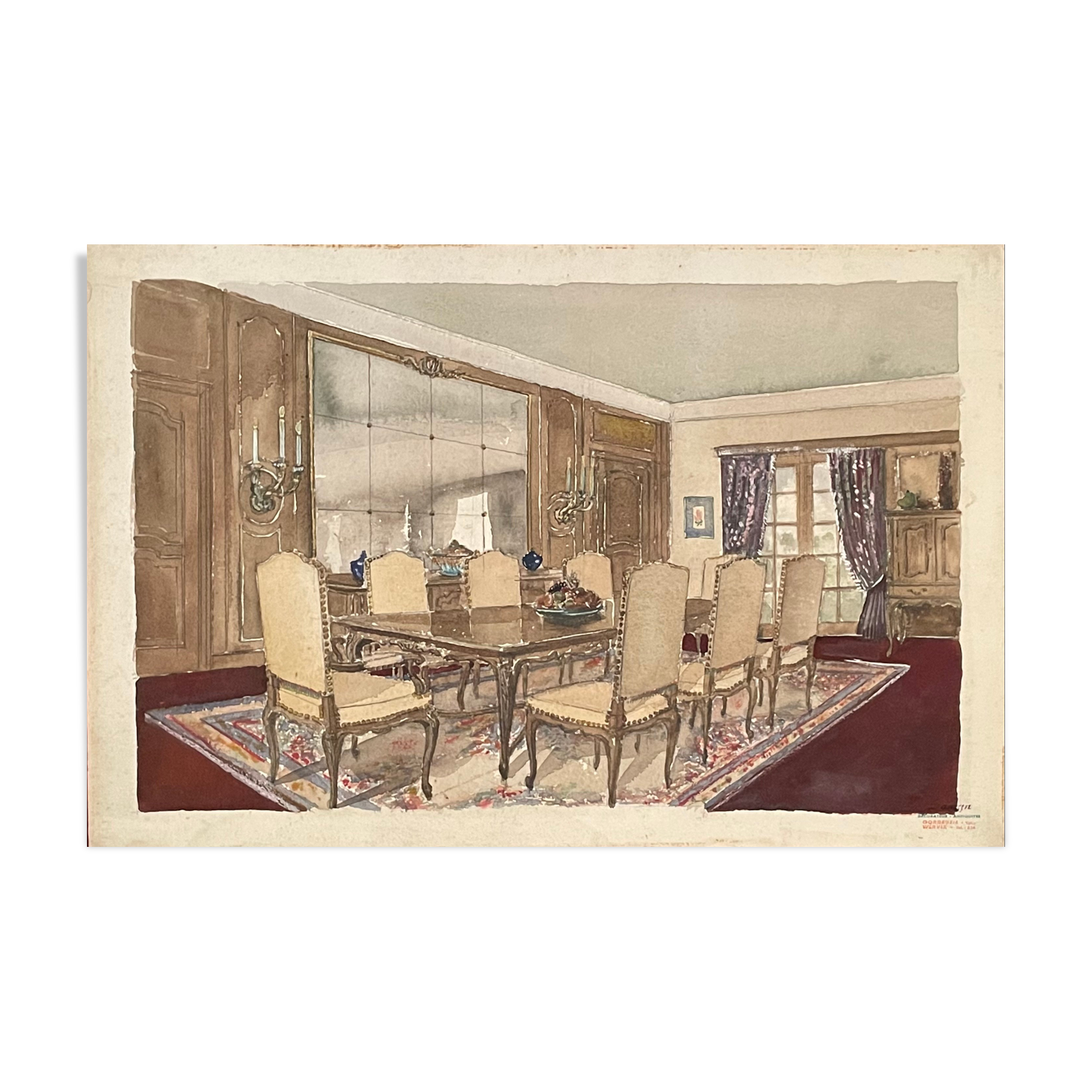 Painting decorative art interior architecture 30-50s