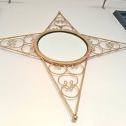 Miroir étoile doré en métal – décoration murale de charme