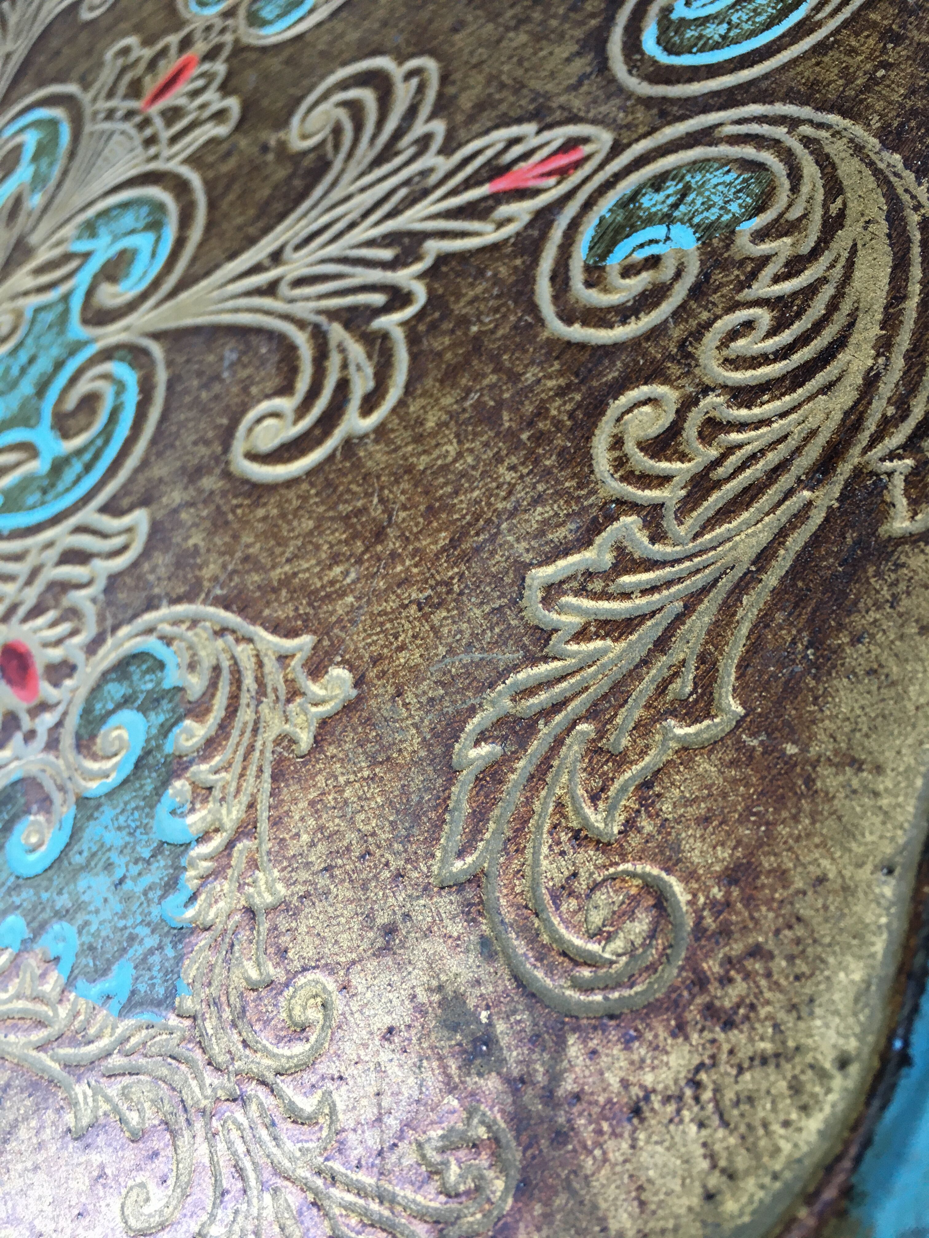 Blue and gold Venetian tray