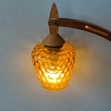 Mid-century teak wall lamp