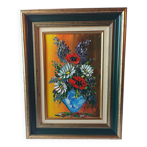 Tableau peinture huile - encadrement