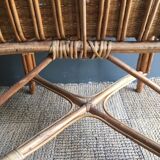 Pair of vintage rattan armchairs