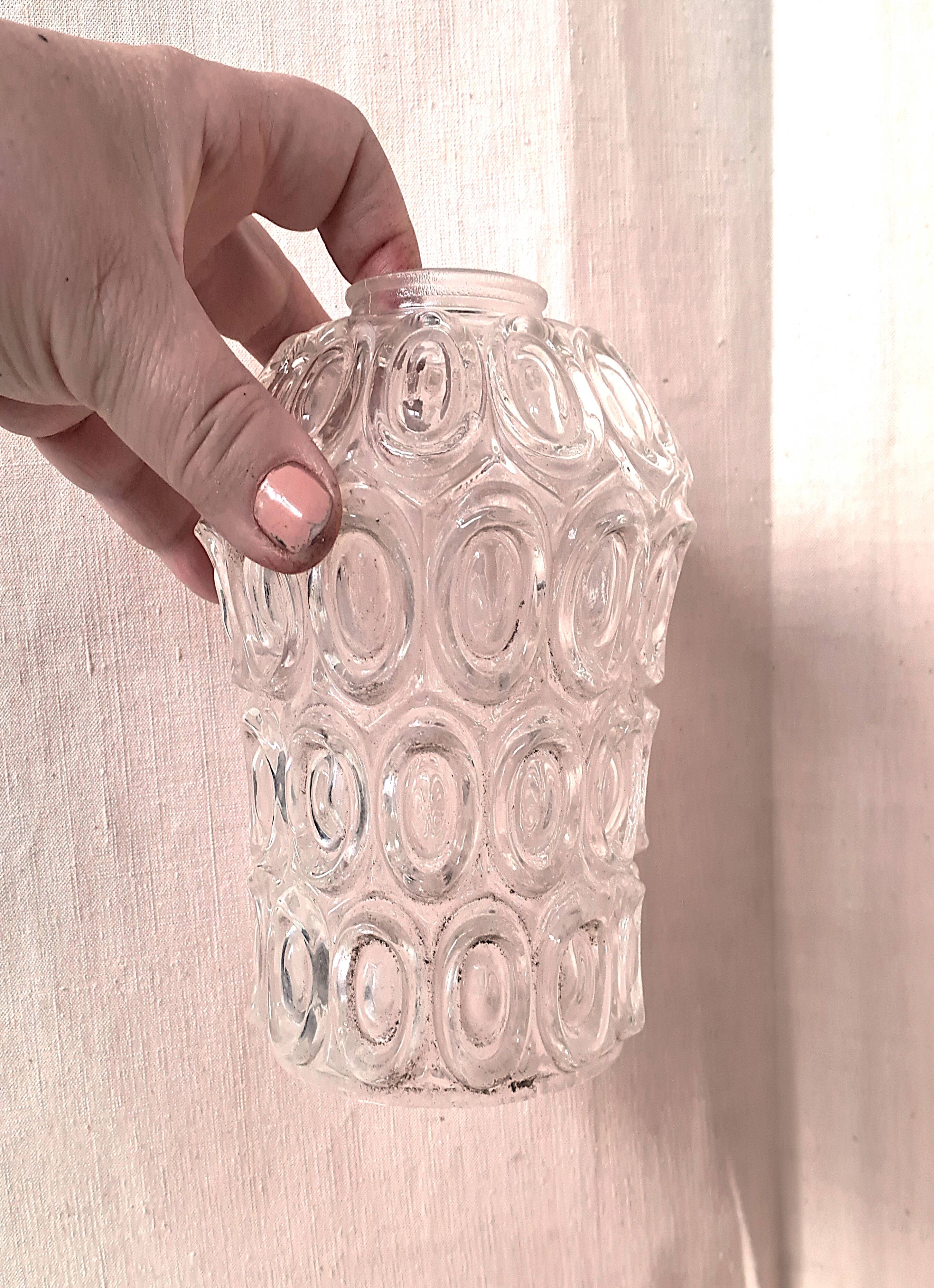 Glass Pendant Light Chandelier Ceiling Light France POP 1960 Retro Decoration 1 Pair