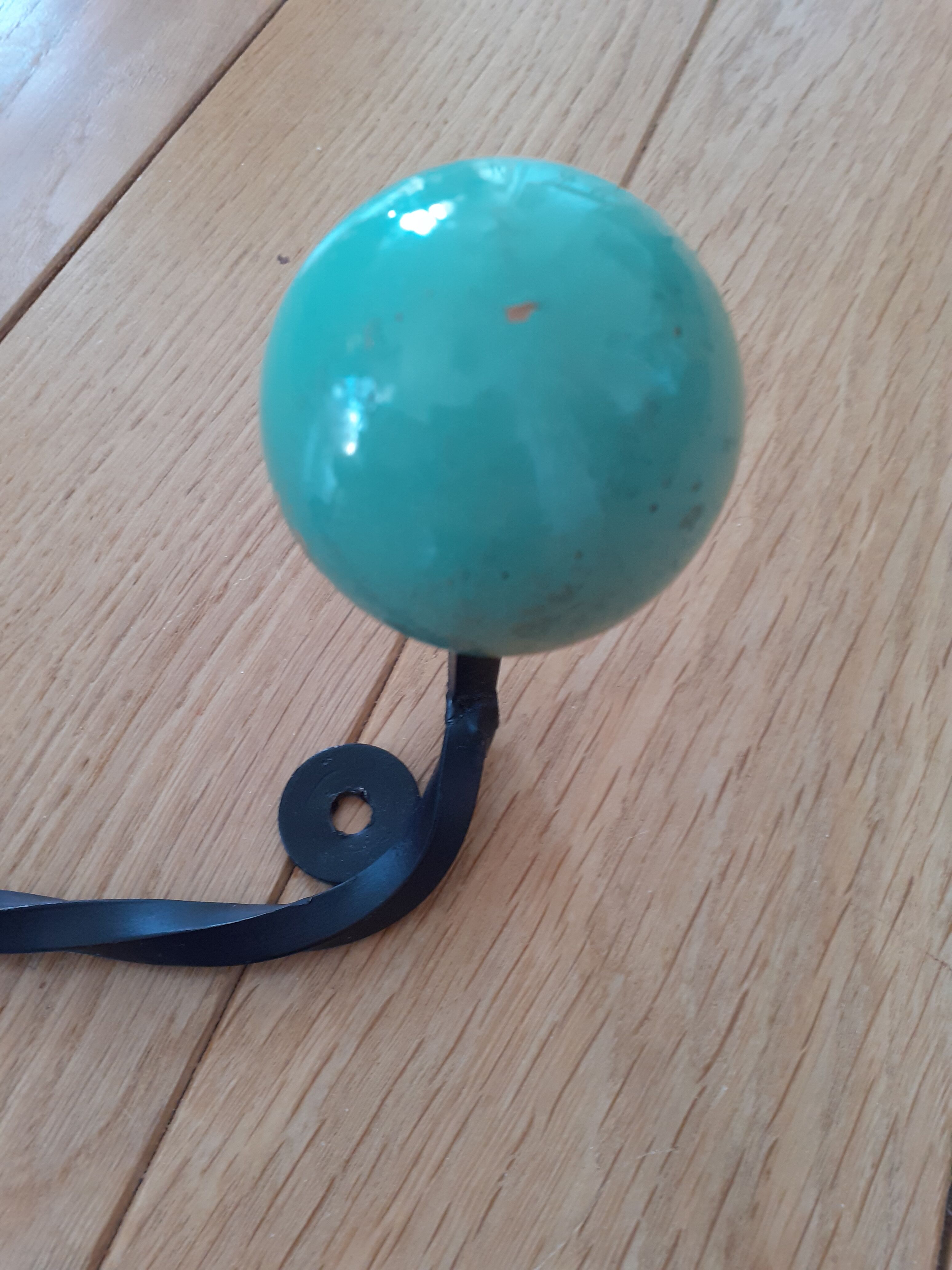 Wall coat rack two ball hooks