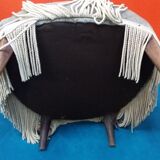 Grey velvet toad chair