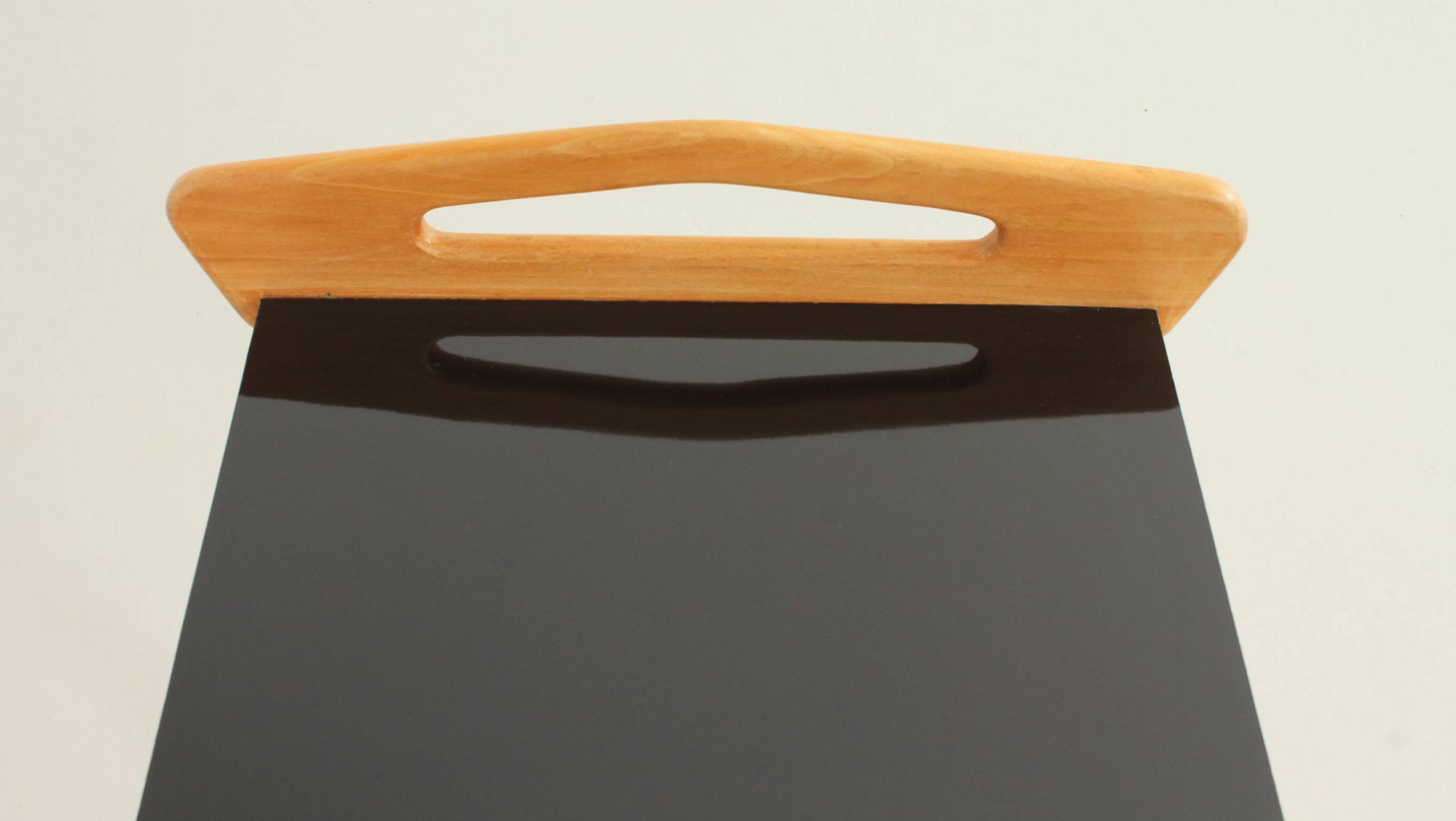 French side table in oak with large handles, 1950s.