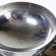 6 vintage bistro-style stainless steel dessert bowls on feet