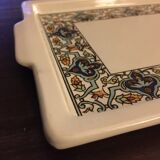 Rectangular dish beige ornate Sarreguemines
