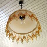 Satin glass suspension with bangs