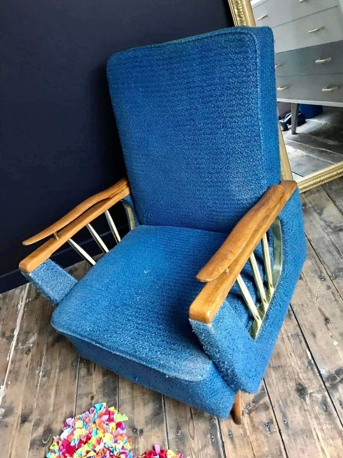 Fauteuil vintage, meuble siège ancien