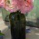 Vase en verre soufflé de couleur verte