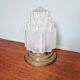 Art Deco skyscraper ceiling light in satin glass, 1930s