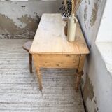 Blonde walnut desk and pine top 1900