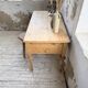 Blonde walnut desk and pine top 1900
