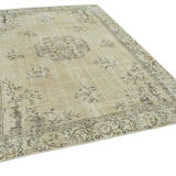 Handwoven Vintage Anatolian Beige Rug 208 cm x 298 cm