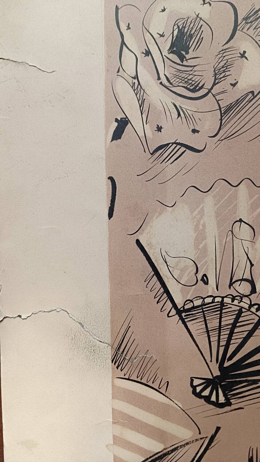 Vintage silk textile design