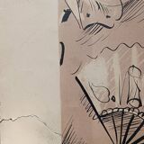 Vintage silk textile design