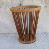 Corbeille à papier en bois vintage