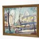 Swedish Oil on Panel "Lakerstationen” by L. Knut Norman Vintage & Framed 46×38cm