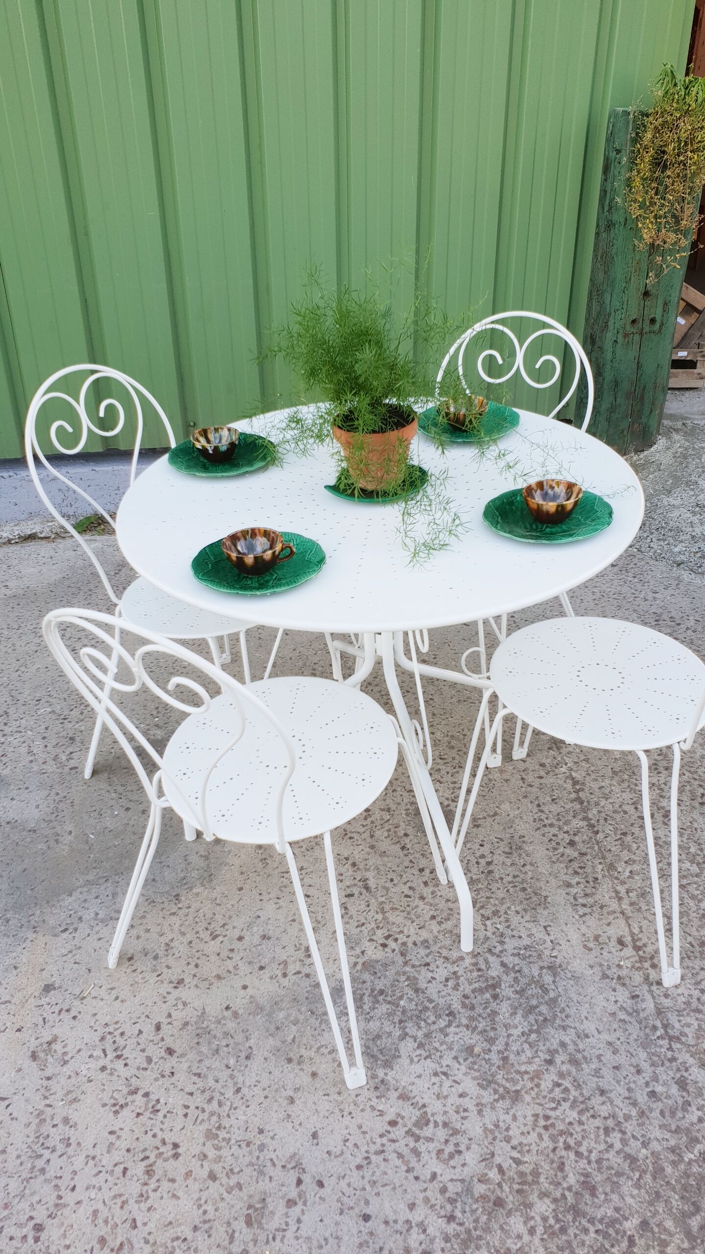 Wrought iron garden furniture