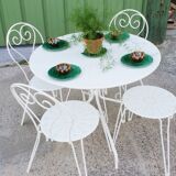 Wrought iron garden furniture