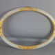 Old Art-Deco oval wood -stucco frame, 56x41 cm, 50x35 cm SB leaf