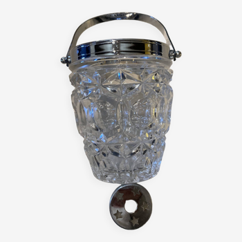 60s glass ice bucket